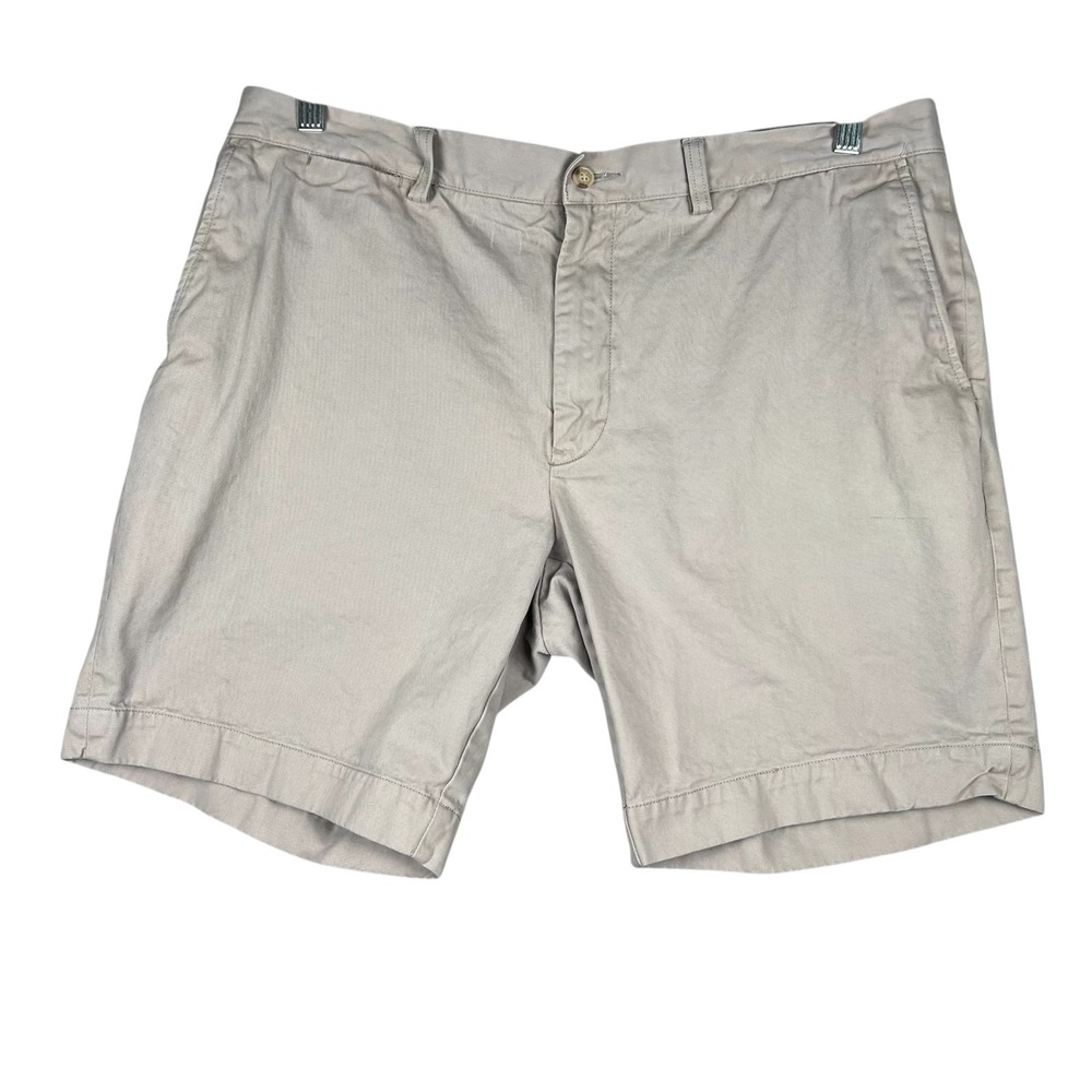 POLO RALPH LAUREN Beige Chino Shorts Mens‎ Size 38 Pockets Zip Fly 8.5" FLAWS